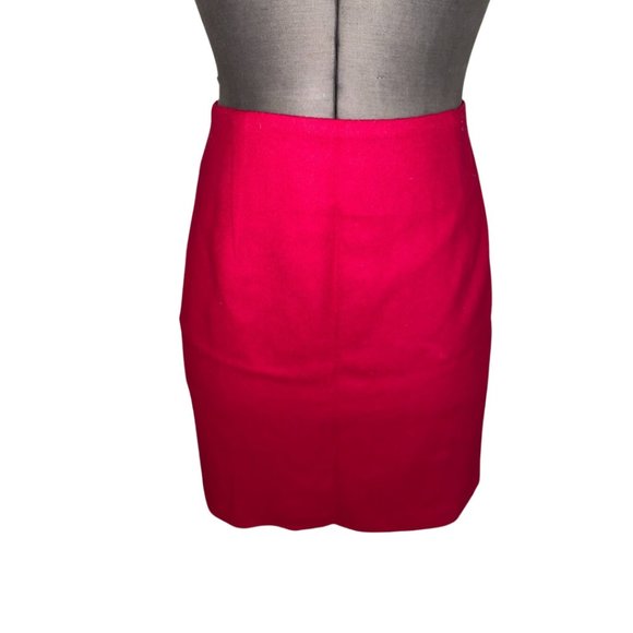 Vintage Red Wool Skirt Ilyse Hart LTD - Picture 1 of 4